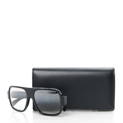 Chanel Acetate Crystal CC Shield Sunglasses 71431A Black Silver 8 of 8