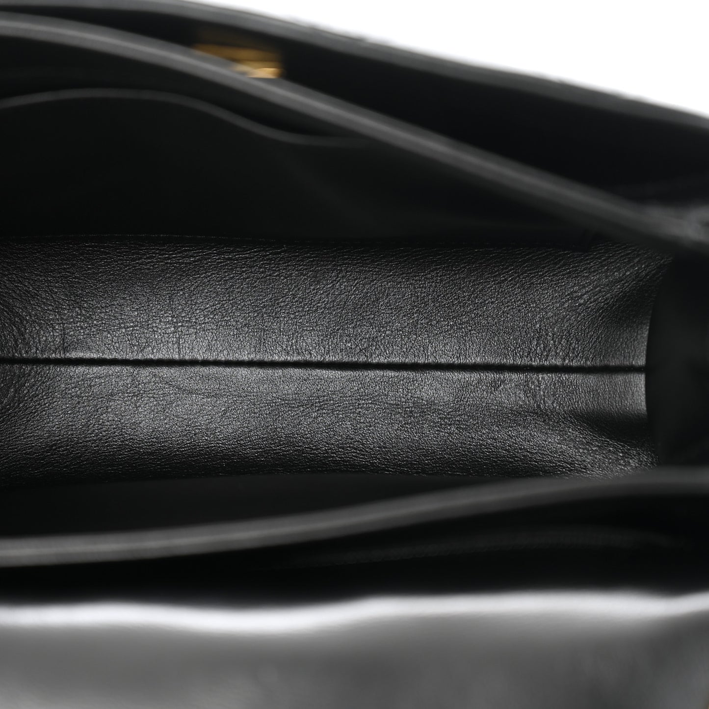 Lambskin Quilted Medium Color Match Flap Black
