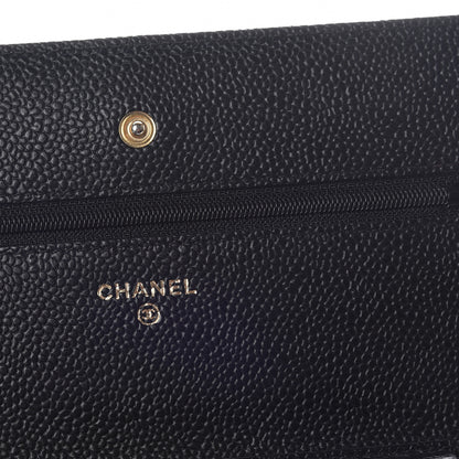 Chanel Caviar Quilted Wallet On Chain WOC Black 6 of 11