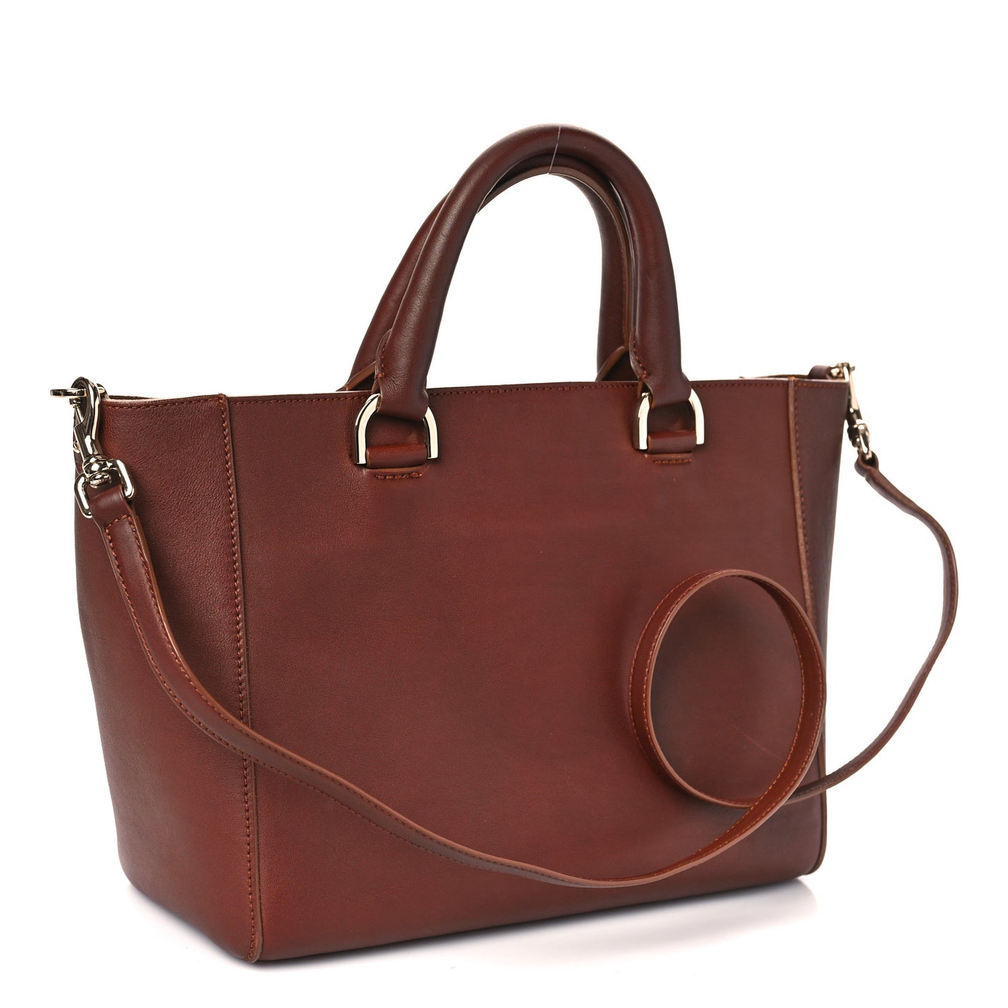Silky Calf Small Willow Tote Brown