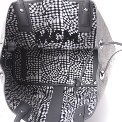MCM Visetos Medium Liz Reversible Shopper Tote Phantom Grey 5 of 9