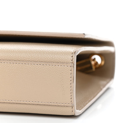 Saint Laurent Grain De Poudre Medium Monogram Kate Satchel Nude Powder 7 of 10