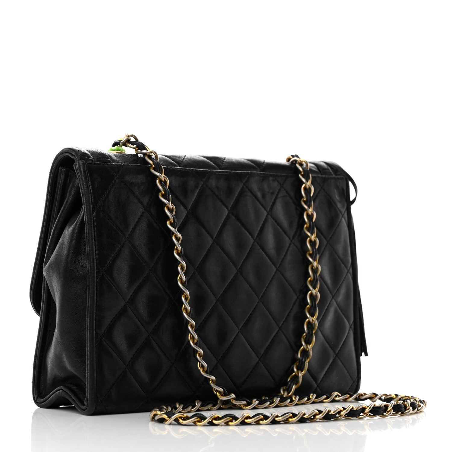 Chanel Lambskin Quilted Tassel Flap Black 3 of 15