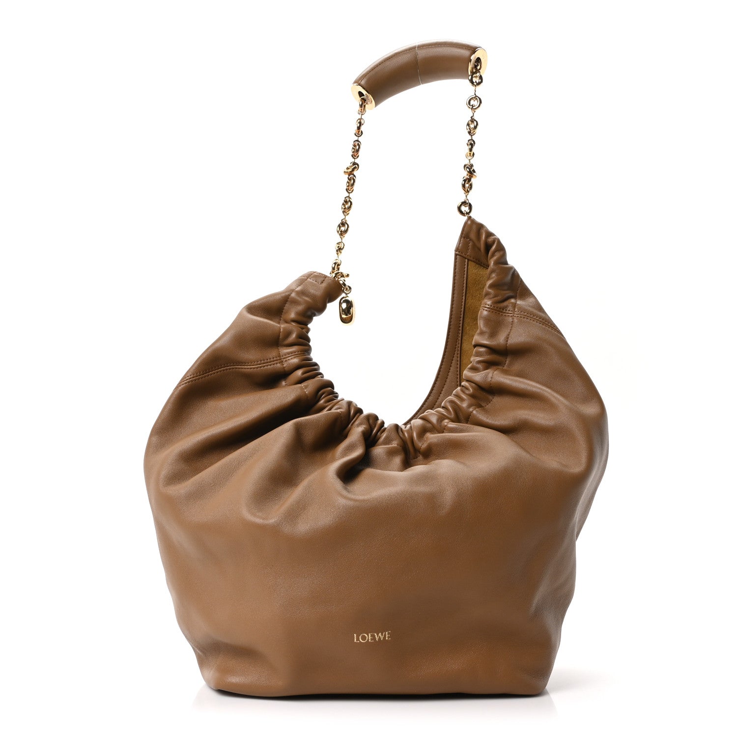 Loewe Mellow Nappa Medium Squeeze Bag Oak 1 of 9