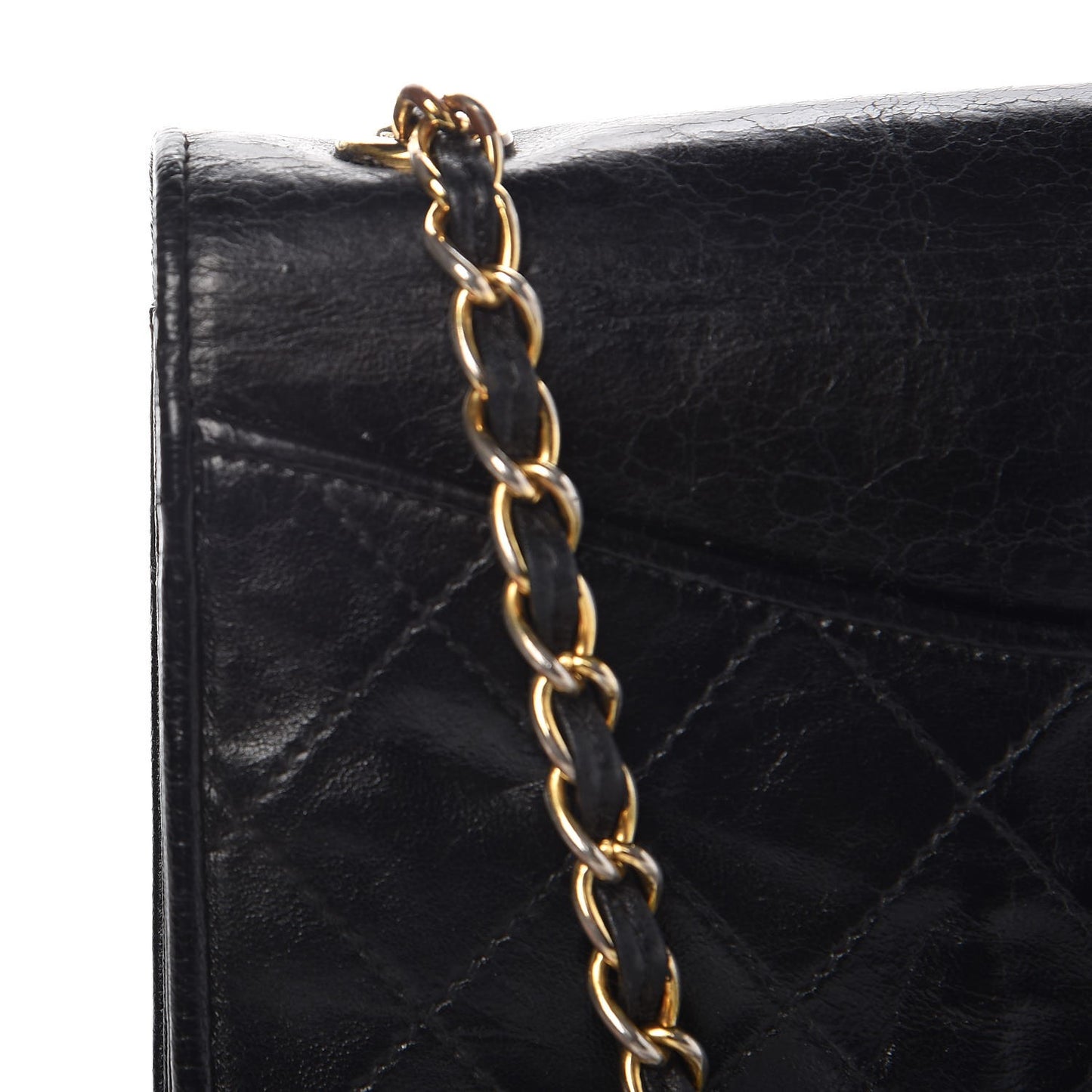 Lambskin Quilted Small Single Flap Black