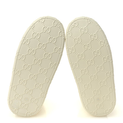 Gucci Suede Shearling Monogram Womens Prestige Booties 40 Grey Silver 6 of 9