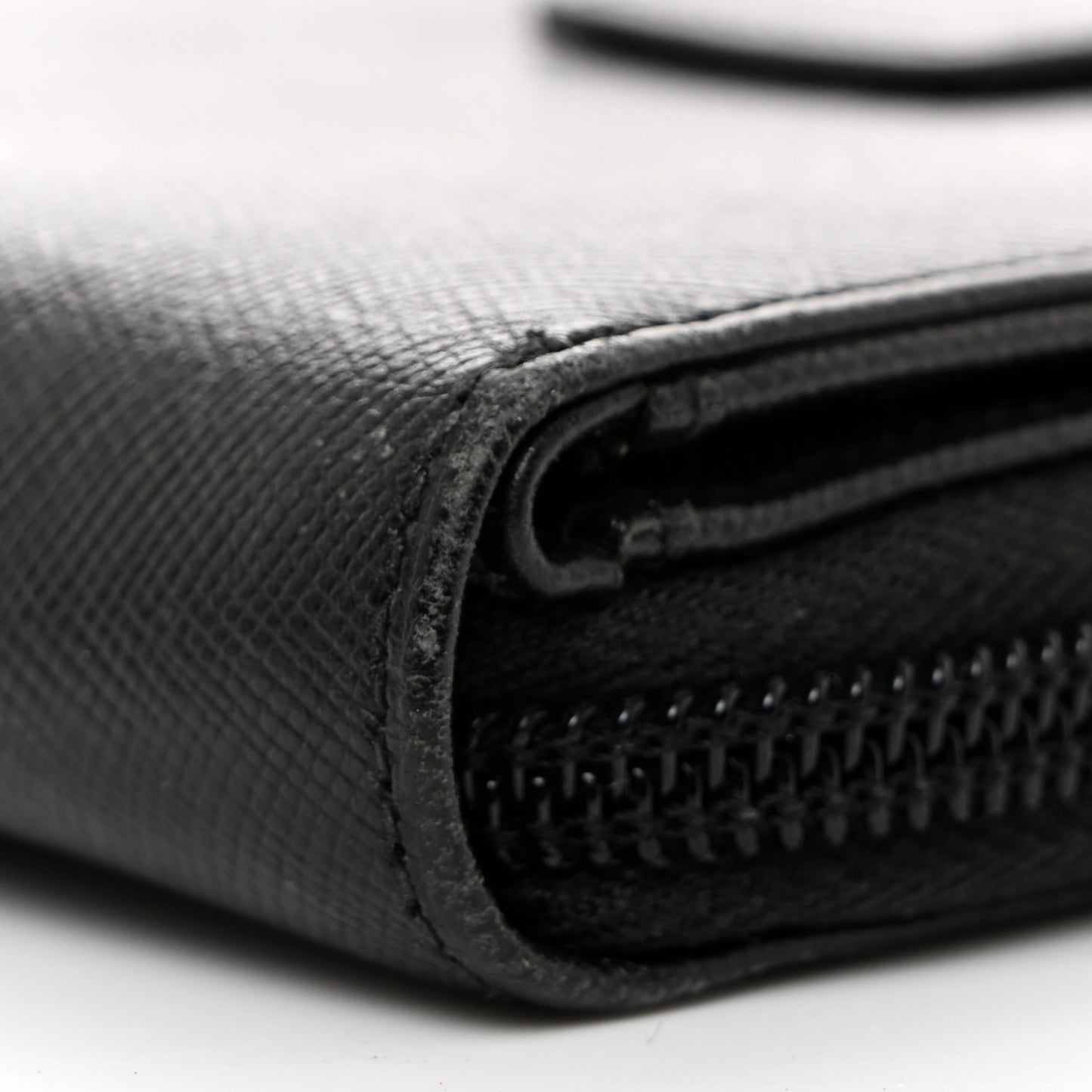 Saffiano Metal Compact Wallet Black