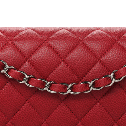 Chanel Caviar Quilted Medium Double Flap Dark Red 8 of 11