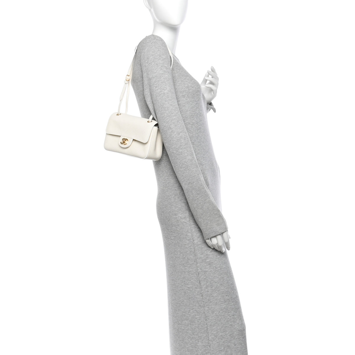 Chanel Grained Calfskin Mini Souplissimo Maxi Flap White 2 of 12