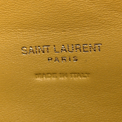 Saint Laurent Lambskin Monogram Loulou Puffer Pouch Clutch Sunflower 7 of 12