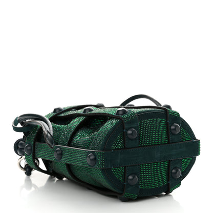 Salvatore Ferragamo Calfskin Crystal Cage Bag Divisa Green 4 of 10
