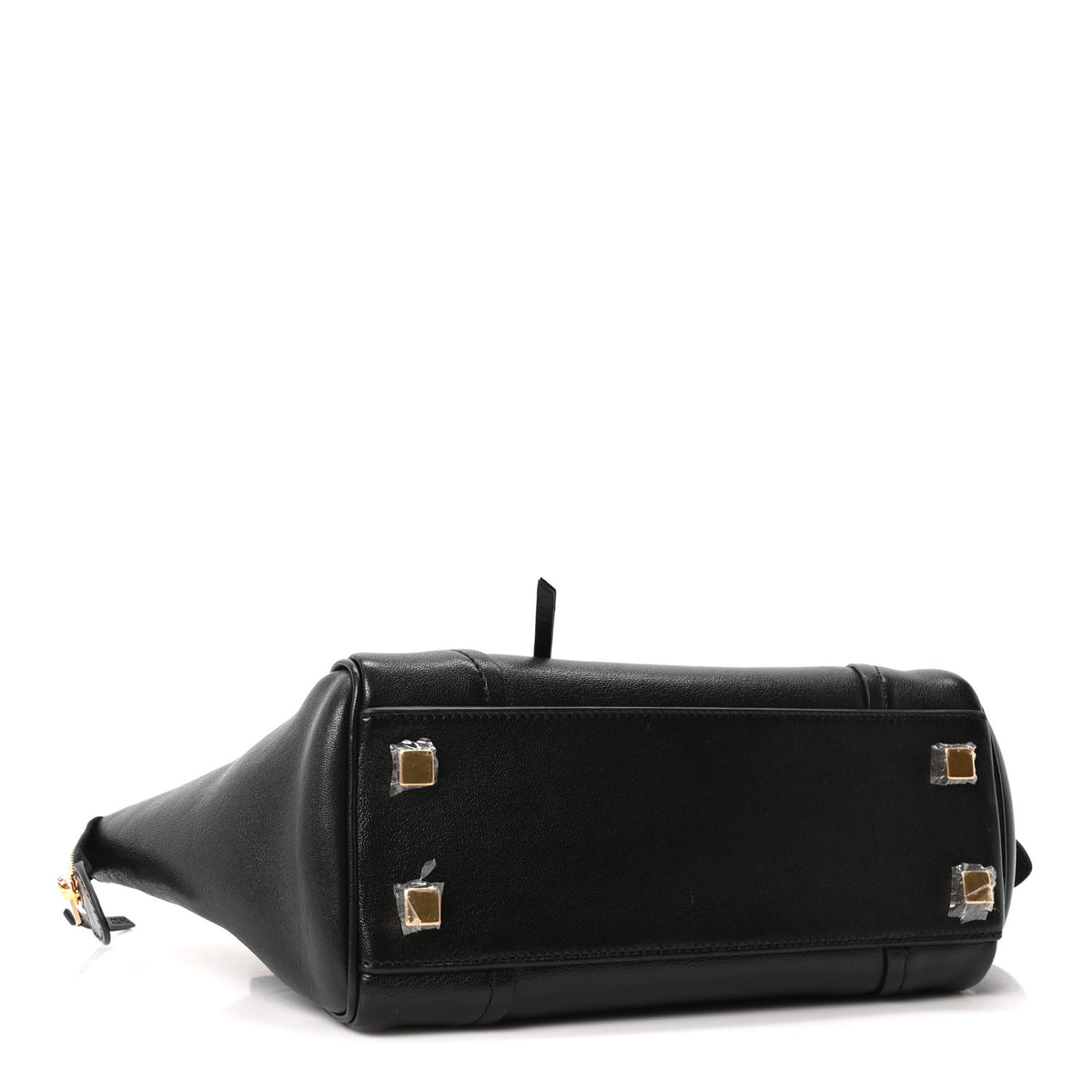 Supple Shiny Lambskin Little New Luggage Black