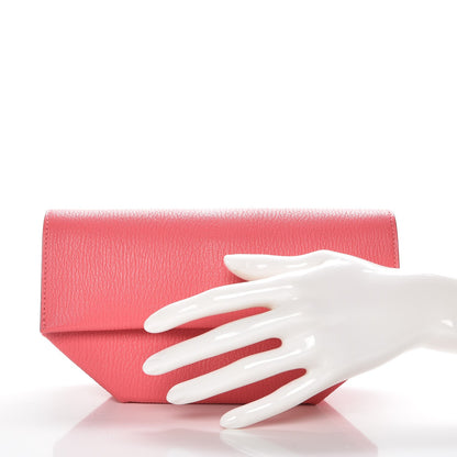 Hermes Chevre Mysore Medium Opli Clutch Rose Lipstick 2 of 8