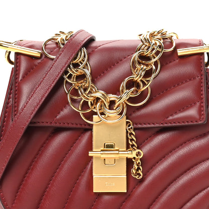 Chloe Calfskin Quilted Mini Drew Bijou Shoulder Bag Dahlia Red 7 of 9