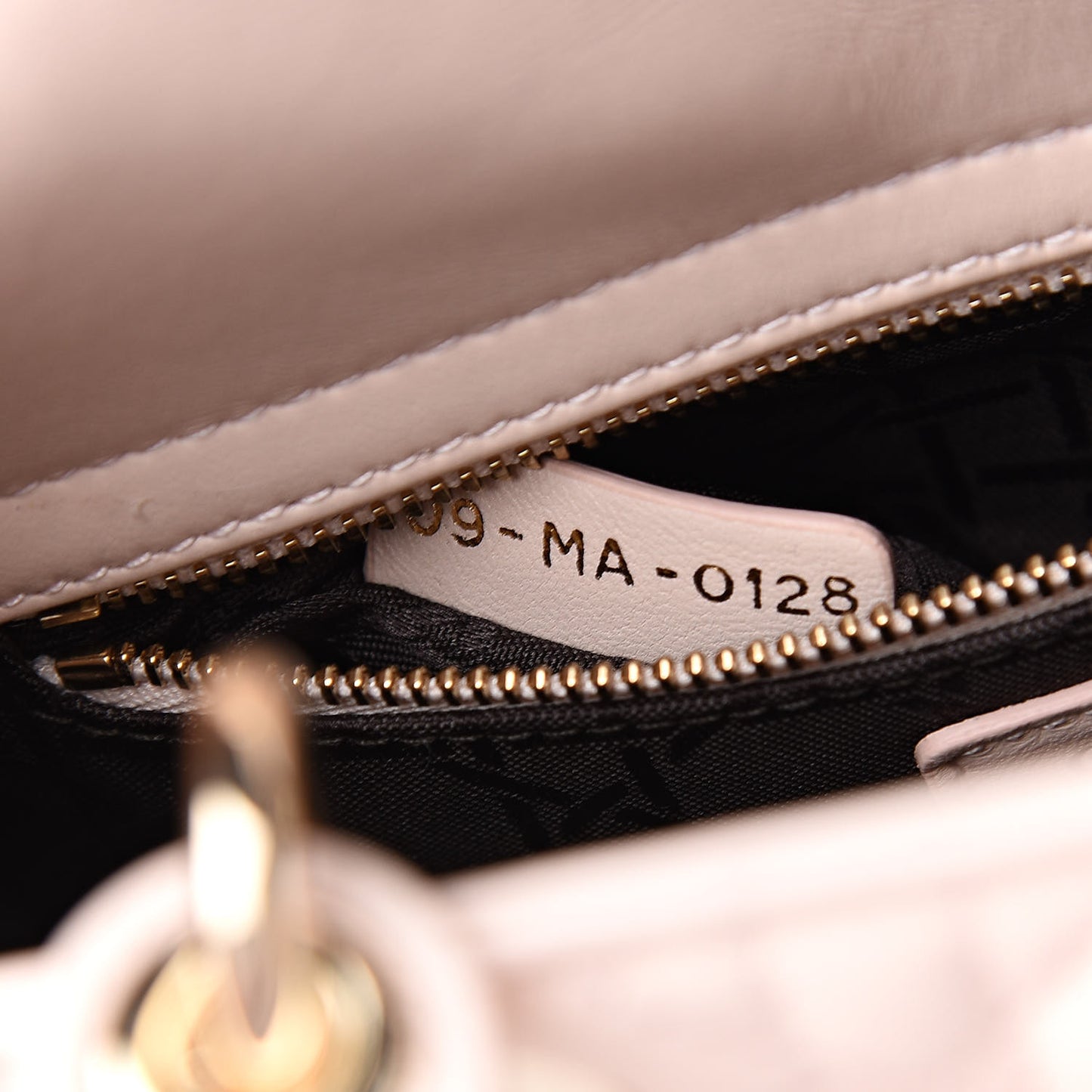 Lambskin Cannage Small Lucky Badges My Lady Dior Pink