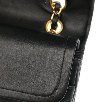 Chanel Lambskin Quilted Medium Double Flap Black 13 of 14