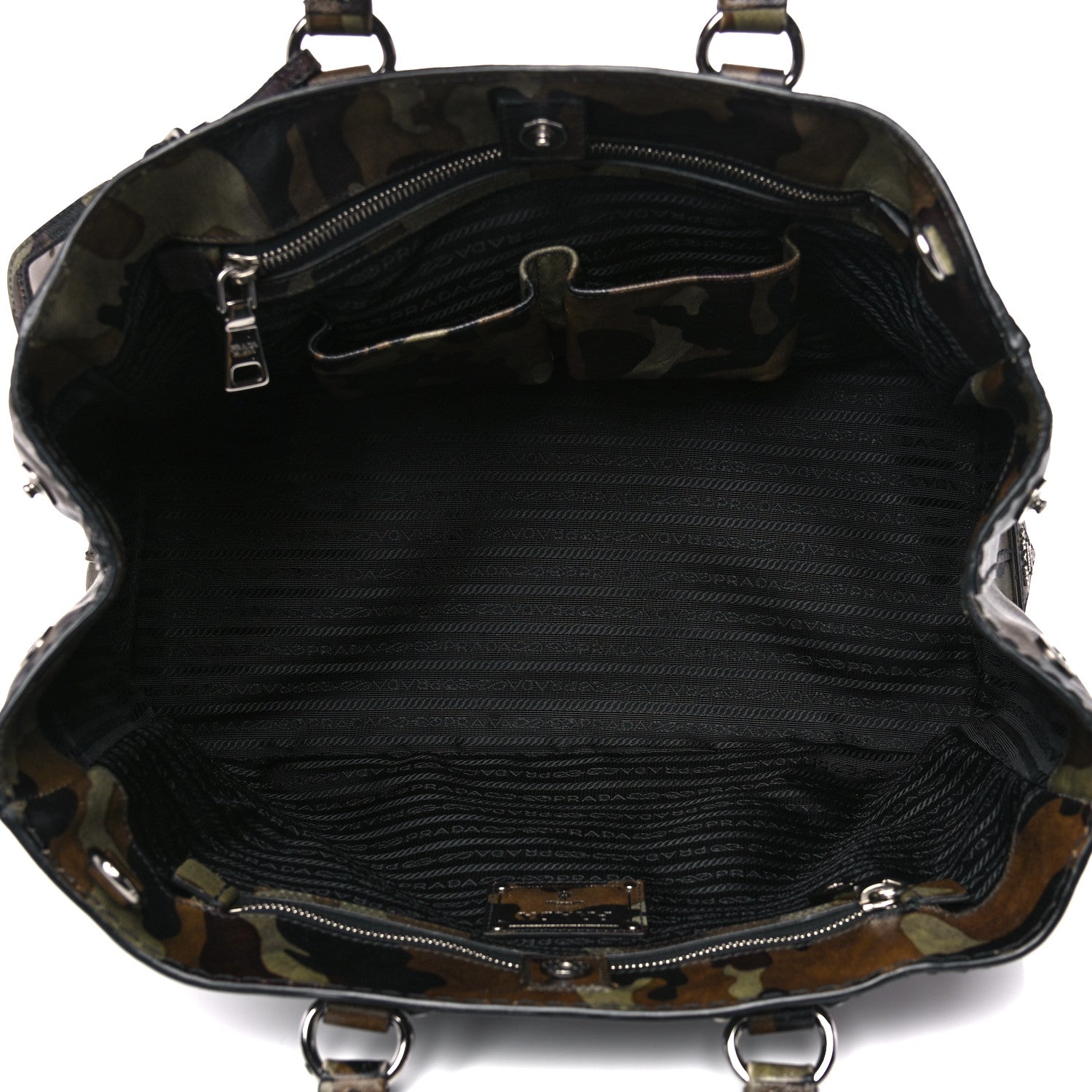 Prada Saffiano Camouflage Military Tote Mimetico 5 of 20