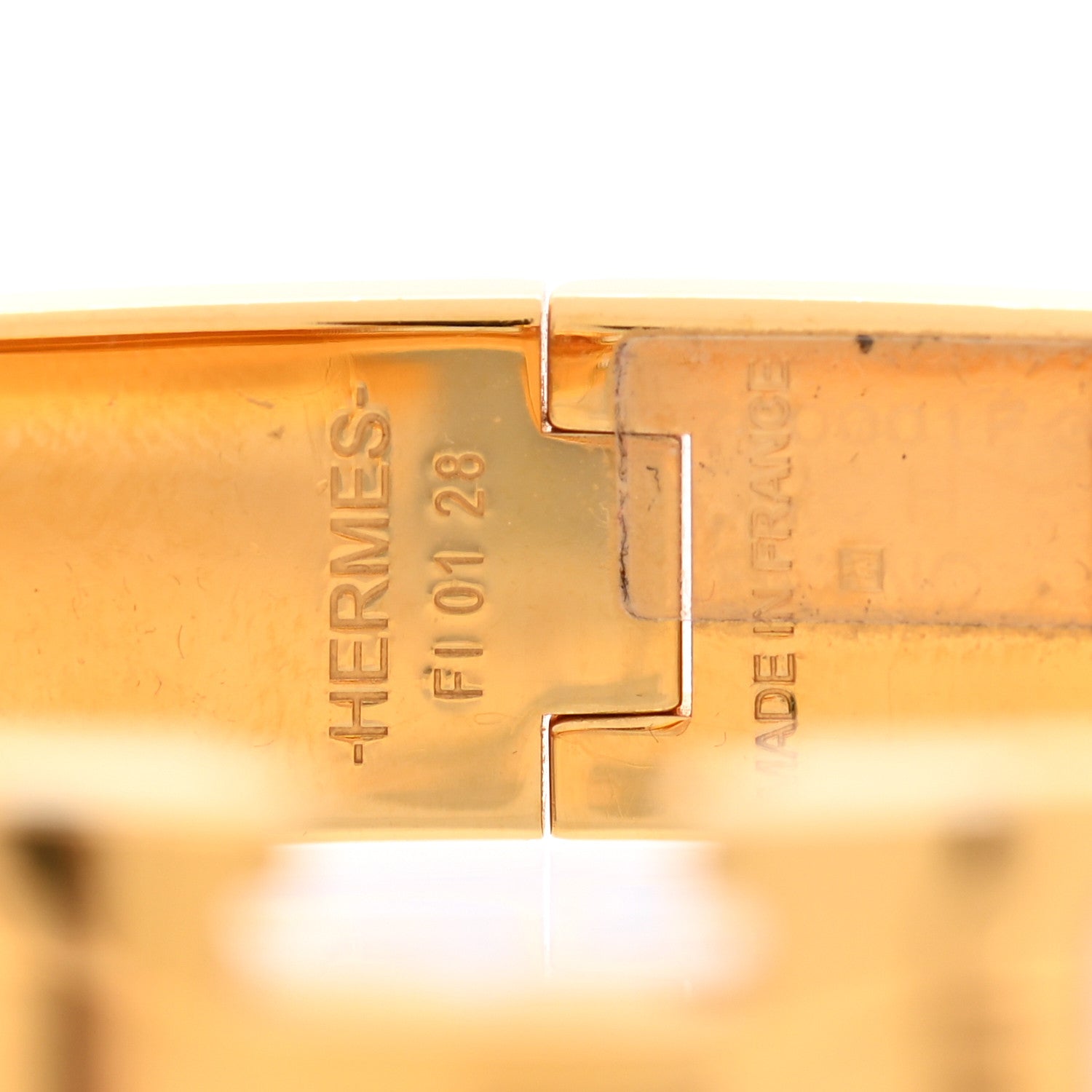 Hermes Enamel Narrow Clic Clac H Bracelet GM White 4 of 5