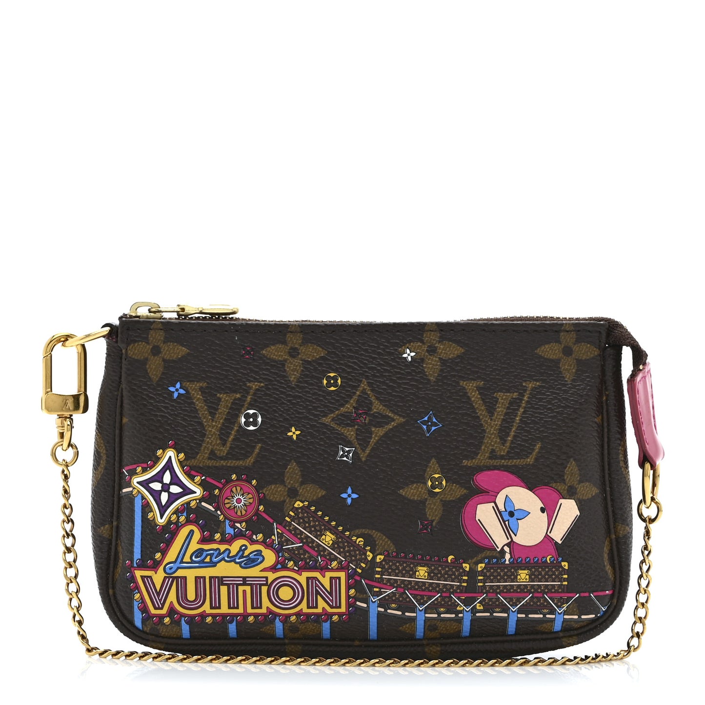 Monogram 2020 Christmas Animation Roller Coaster Mini Pochette Accessories Pivoine