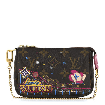 Louis Vuitton Monogram 2020 Christmas Animation Roller Coaster Mini Pochette Accessories Pivoine 1 of 10