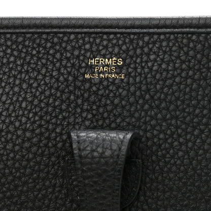 Hermes Taurillon Clemence Evelyne III PM Black 6 of 10