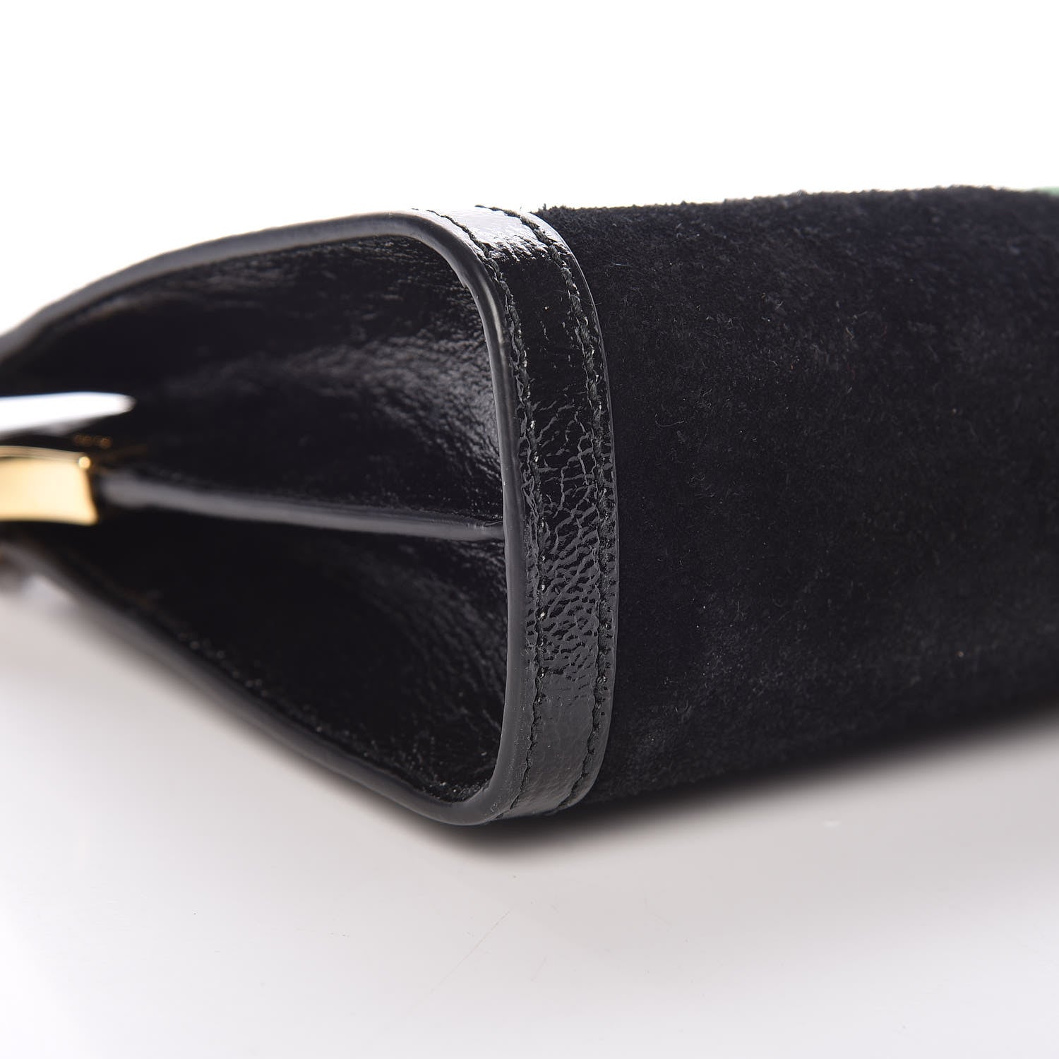 Gucci Suede Patent GG Web Small Ophidia Chain Shoulder Bag Black 9 of 13