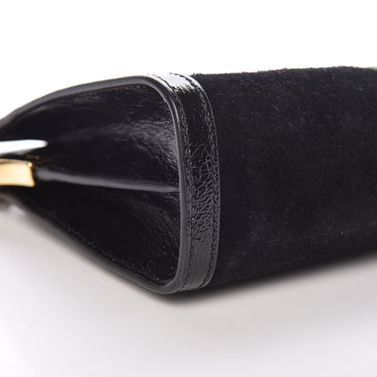 Gucci Suede Patent GG Web Small Ophidia Chain Shoulder Bag Black 9 of 13