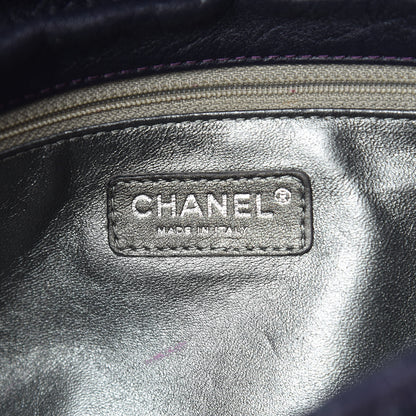 Chanel Distressed Lambskin Lady Braid Flap Dark Purple 8 of 15