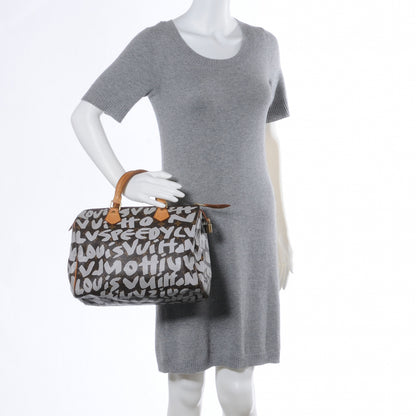 Louis Vuitton Monogram Graffiti Speedy 30 Silver 2 of 7