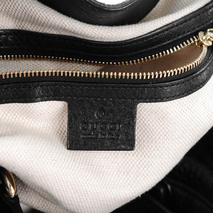 Gucci Pebbled Calfskin Medium Soho Shoulder Bag Black 6 of 7