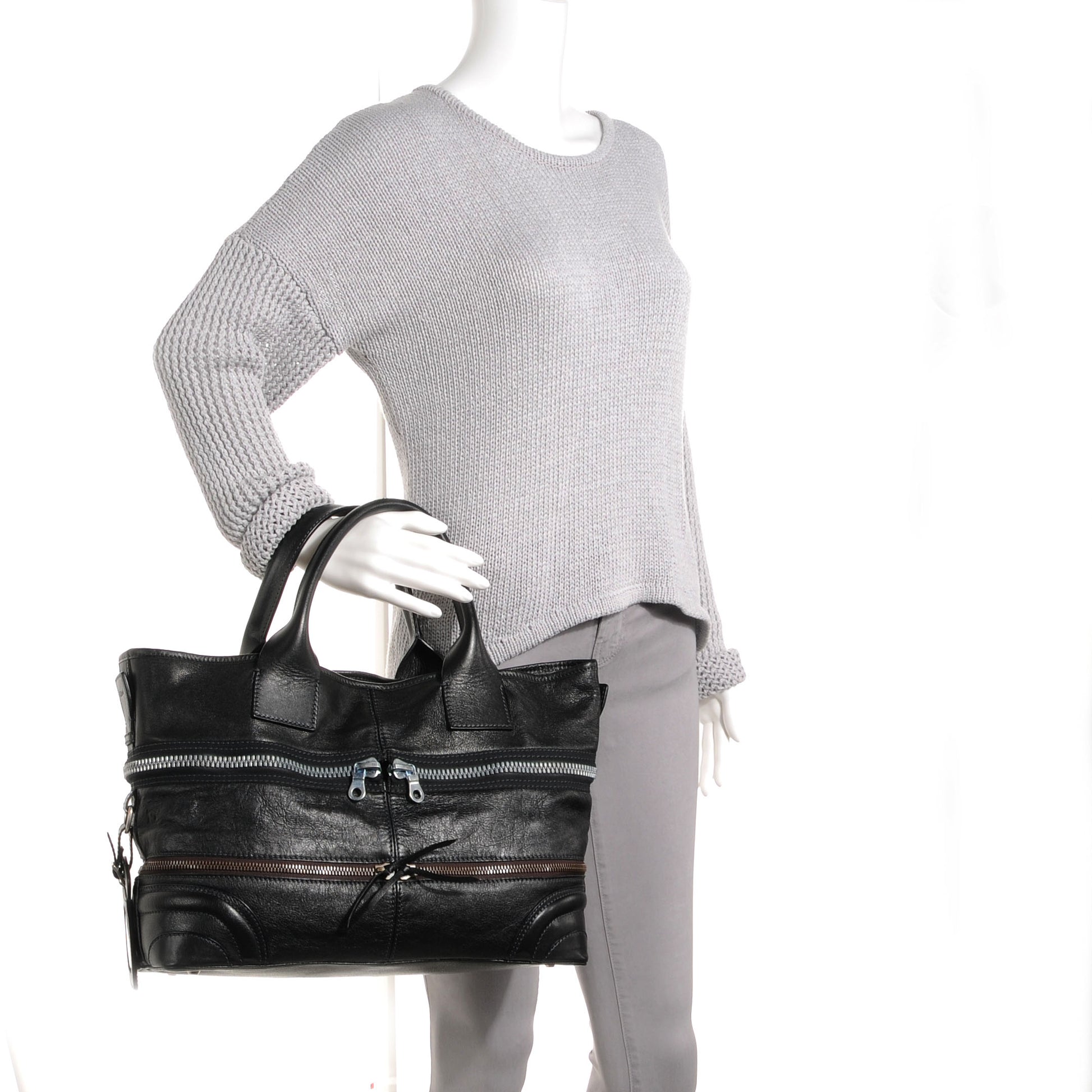Chloe Leather Gladys Tote Black 2 of 7