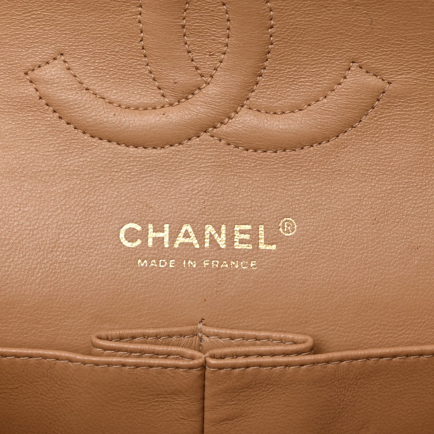 Chanel Caviar Quilted Medium Double Flap Beige 6 of 10