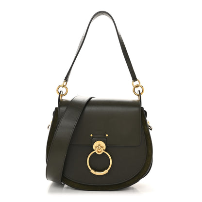 Chloe Calfskin Suede Large Tess Bag Deep Forest 1 of 14