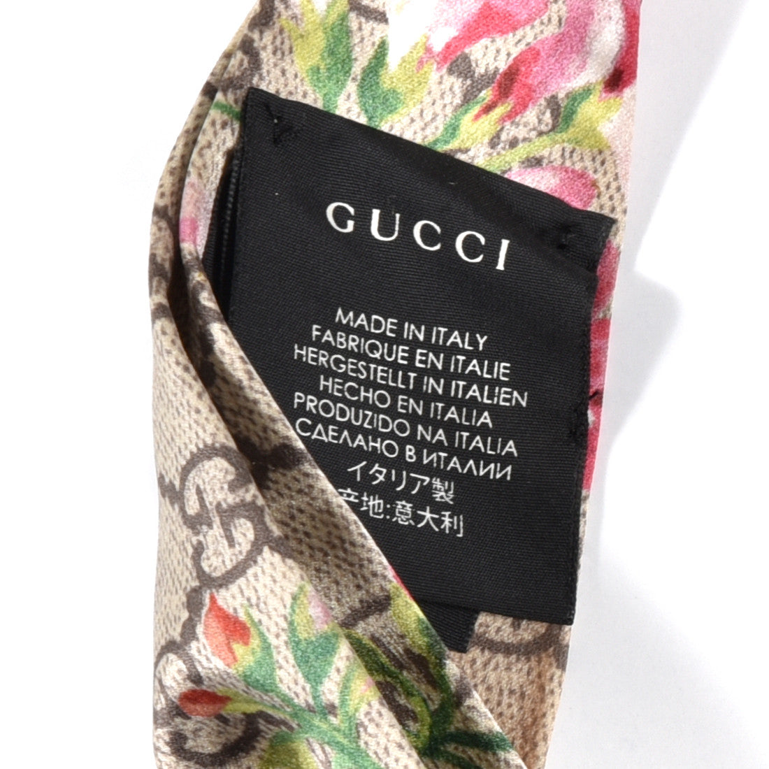 Silk Monogram Blooms Print Headband Antique Rose