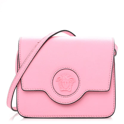 Versace Grained Calfskin La Medusa Shoulder Bag Pink 1 of 13