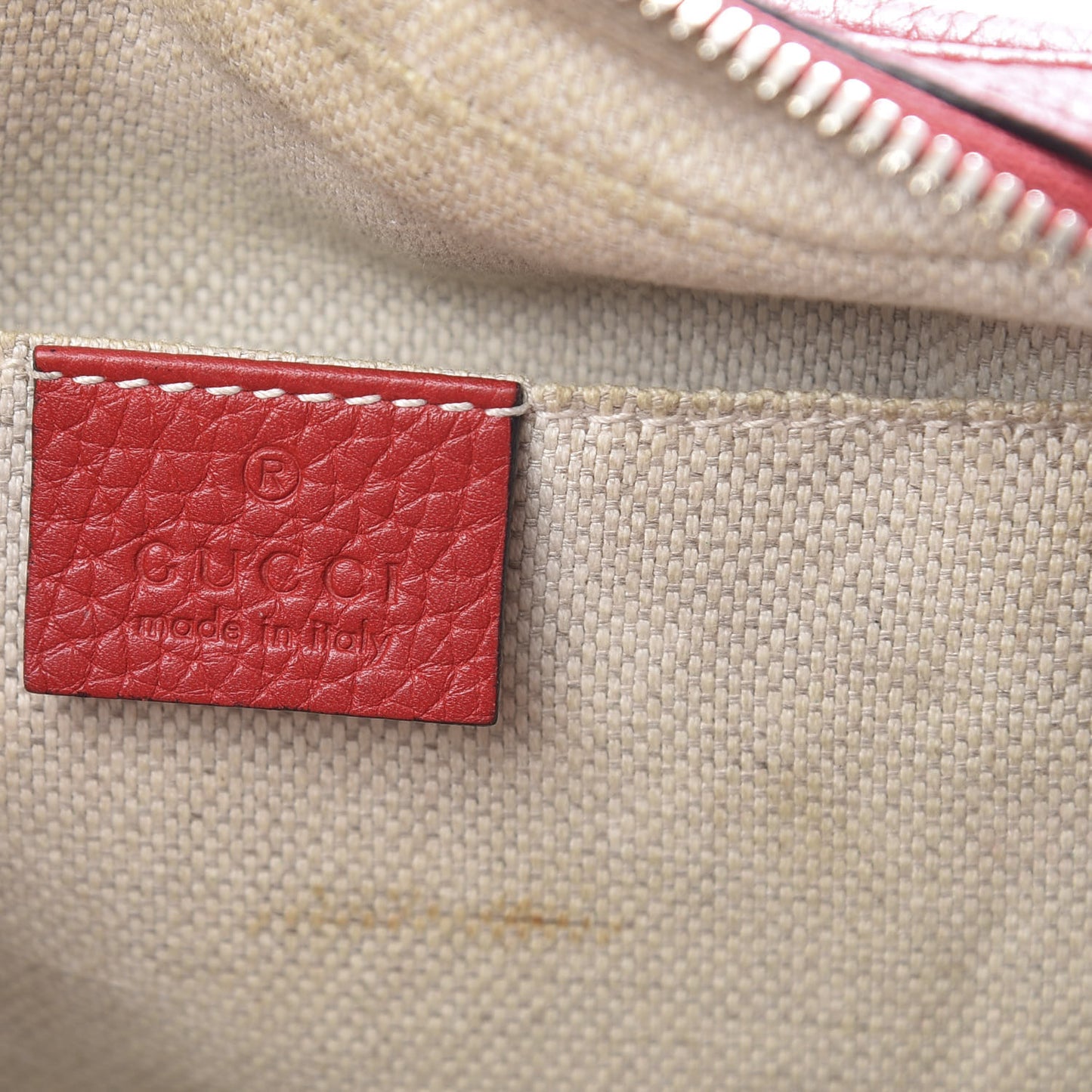 Pebbled Calfskin Small Soho Disco Bag Tabasco Red