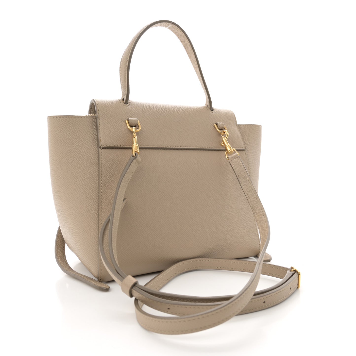 Grained Calfskin Nano Belt Bag Light Taupe