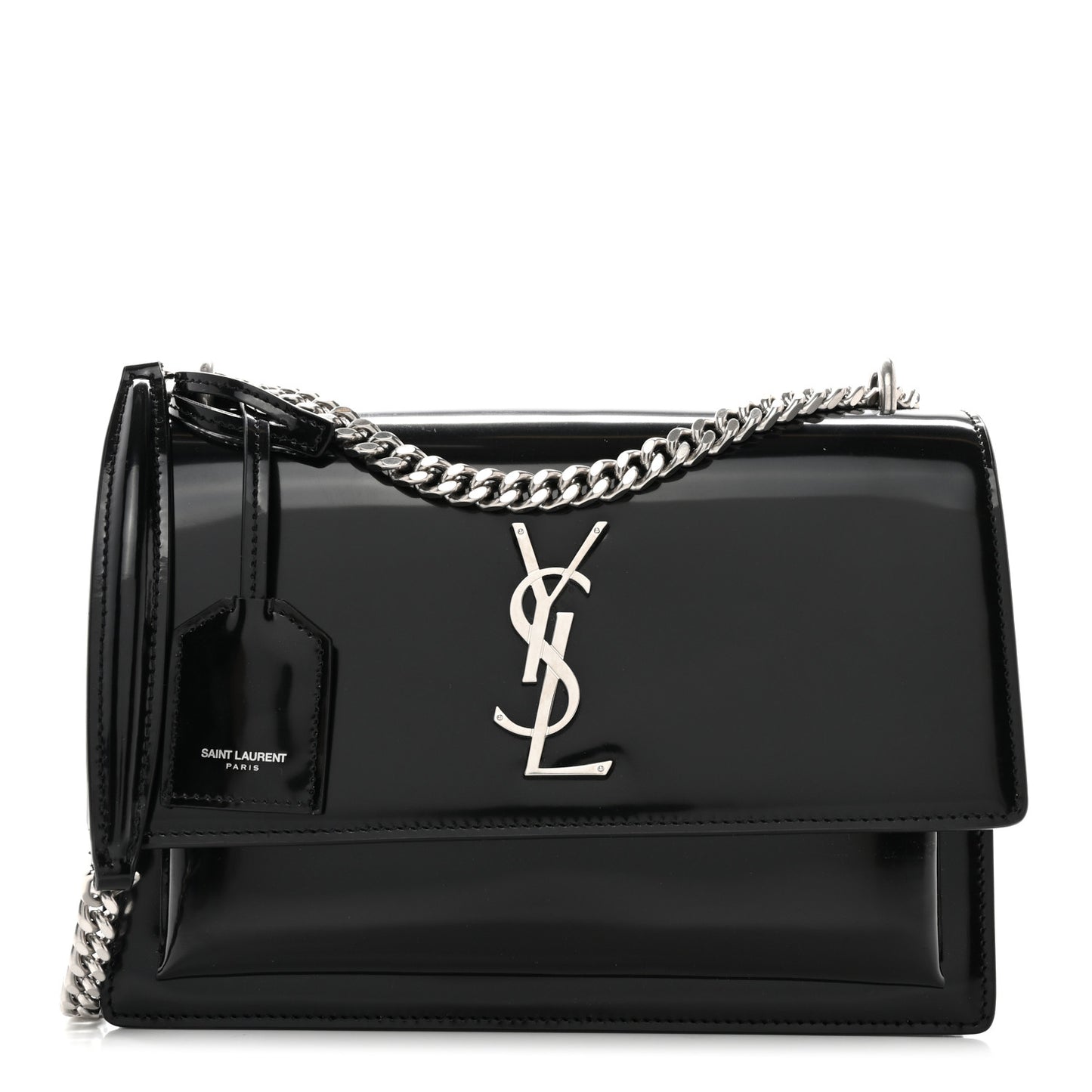 Glazed Calfskin Medium Monogram Sunset Black