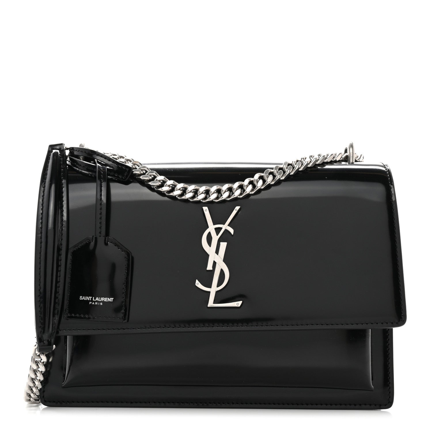 Saint Laurent Glazed Calfskin Medium Monogram Sunset Black 1 of 11