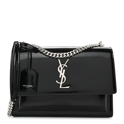 Saint Laurent Glazed Calfskin Medium Monogram Sunset Black 1 of 11