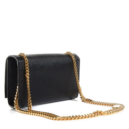 Saint Laurent Grain De Poudre Small Monogram Satchel Black 4 of 9