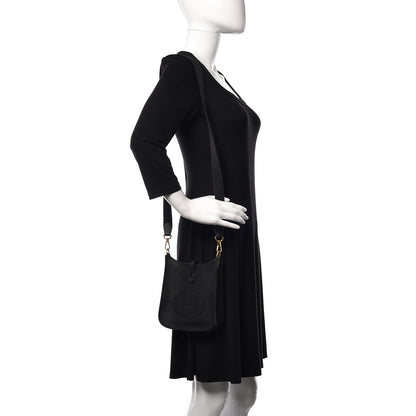 Hermes Taurillon Clemence Evelyne TPM Black 2 of 11