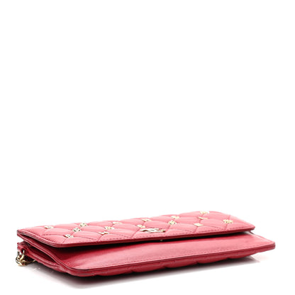 Chanel Lambskin Quilted All About Chanel Charm Wristlet Wallet Red 4 of 9