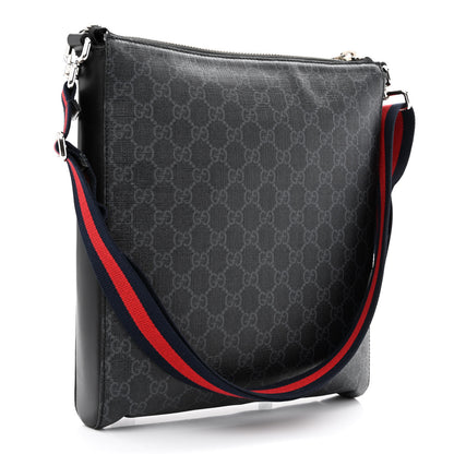 Gucci GG Supreme Monogram Night Courrier Flat Messenger Bag Black Multicolor 3 of 11