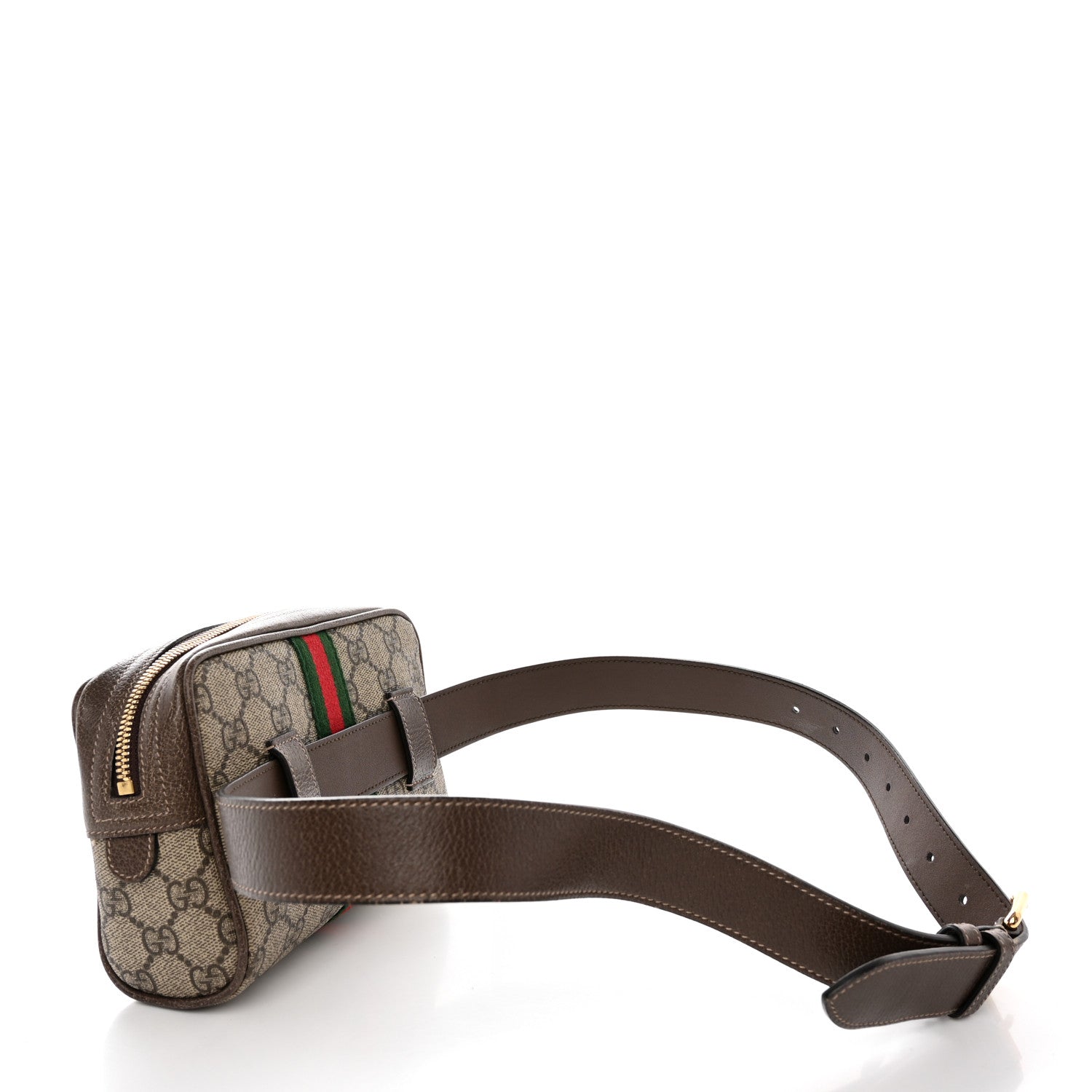 Gucci GG Supreme Monogram Web Small Ophidia Belt Bag 85 34 Dark Brown 4 of 13