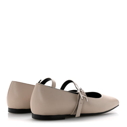 Hermes Goatskin Jane Ballet Flats 36.5 Beige Nomade 5 of 10
