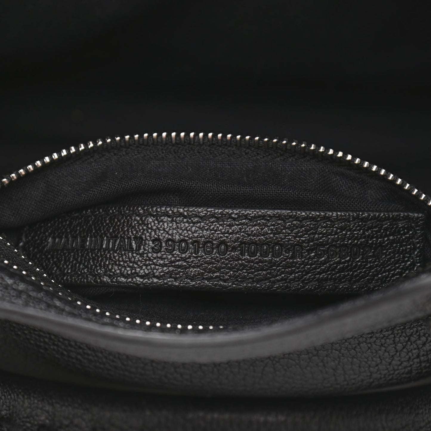 Chevre Silver Metallic Edge Hardware Mini City Black