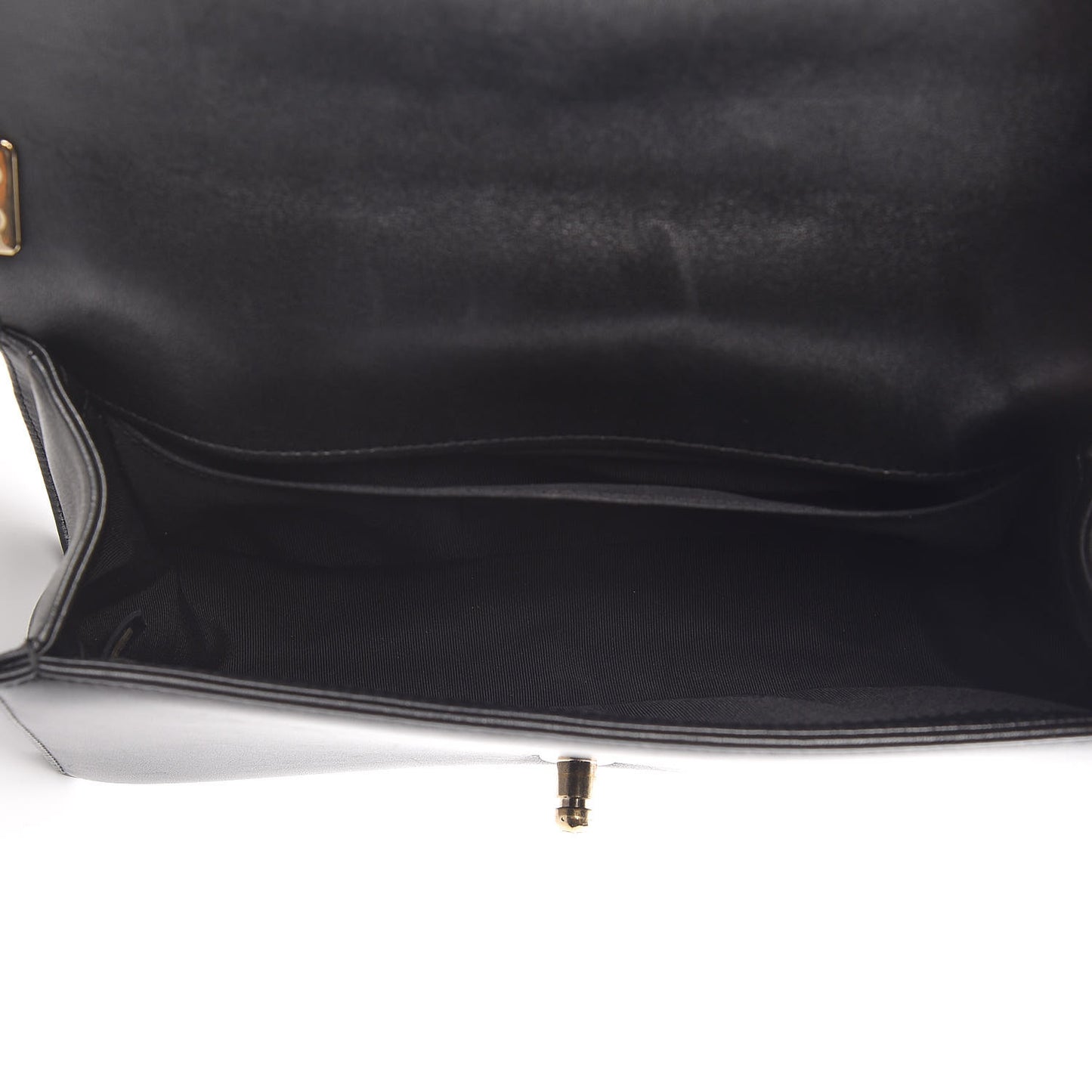 Lambskin Quilted Medium Boy Flap Black