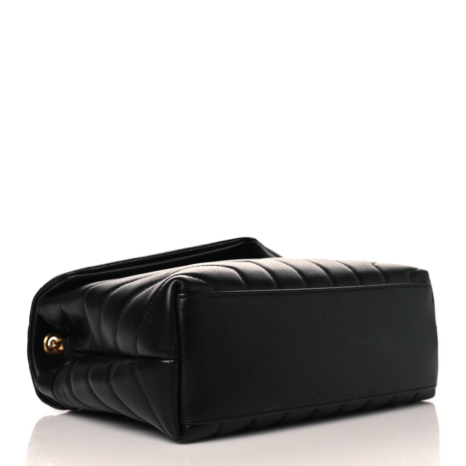 Saint Laurent Calfskin Y Quilted Monogram Small Loulou Chain Satchel Black 4 of 10