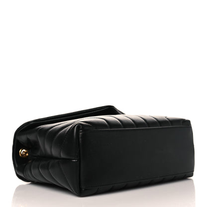 Saint Laurent Calfskin Y Quilted Monogram Small Loulou Chain Satchel Black 4 of 10